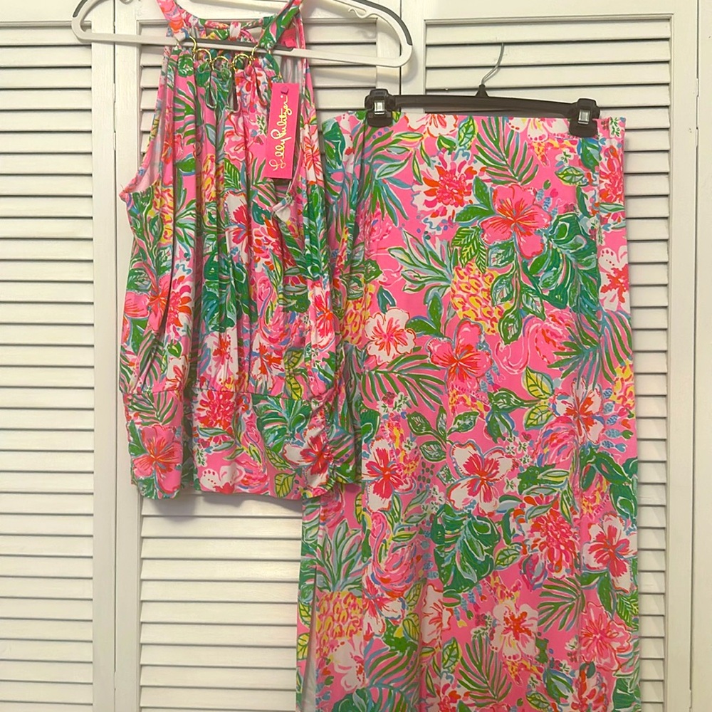 Lilly Pulitzer Shirelle Maxi Set sz Medium NWT